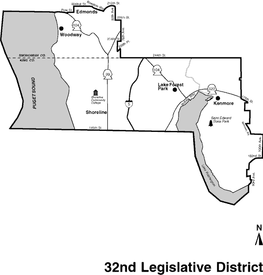 Thirty-second district map