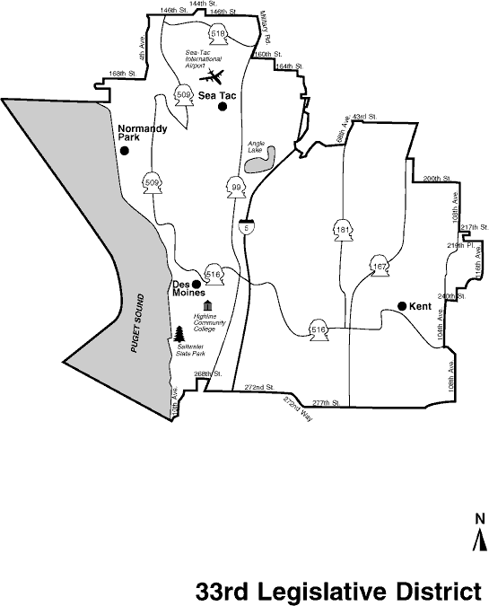Thirty-third district map