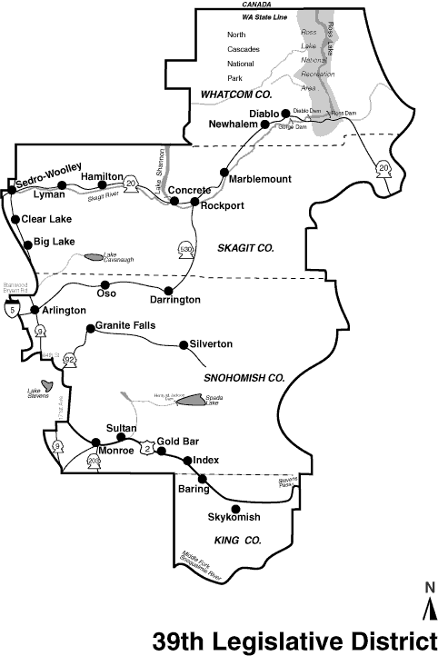Thirty-ninth district map